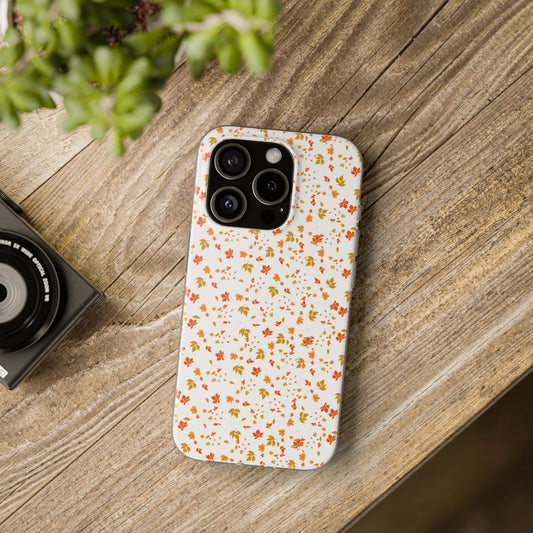Floral Phone Case | Cute Flexi Case, Customizable Mobile Cover, Holiday Gift for Her, Stylish Tech Accessory, Flower Pattern,Autumn