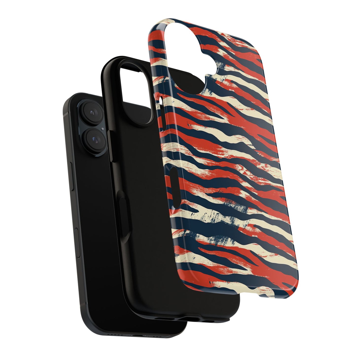 Patriotic Red White Blue Zebra Phone Case,Africa Pattern