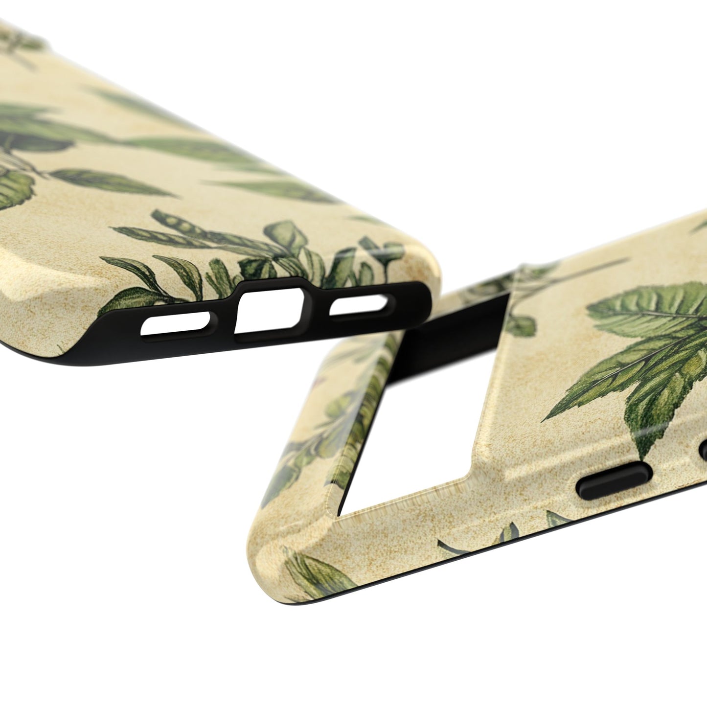 Botanical Leaves Tough Phone Case — Vintage Green Plant Print