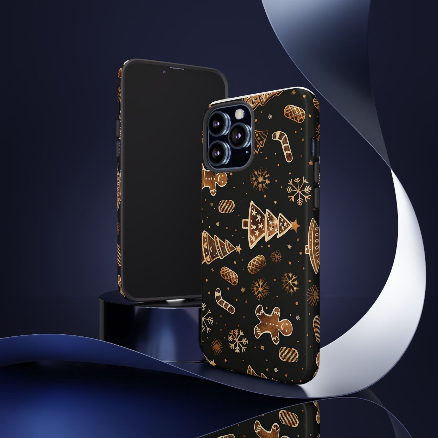 Christmas Cookie Phone Case,Black And Gold ,Case Holidays Case