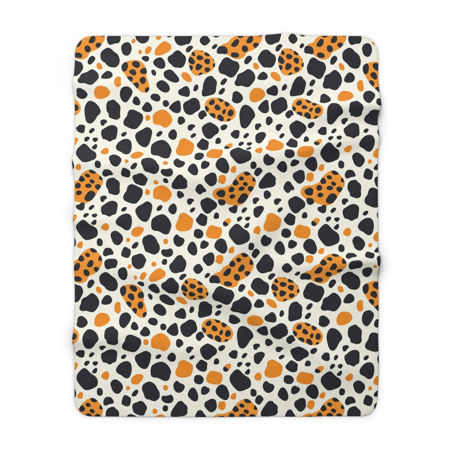 Leopard Spot Sherpa Fleece Blanket – Cozy Animal Print Throw