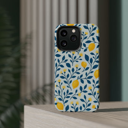 Phone Case — Lemon Branch Magnetic Impact-Resistant Case IPhone Case For Girl,Summer Vibes.