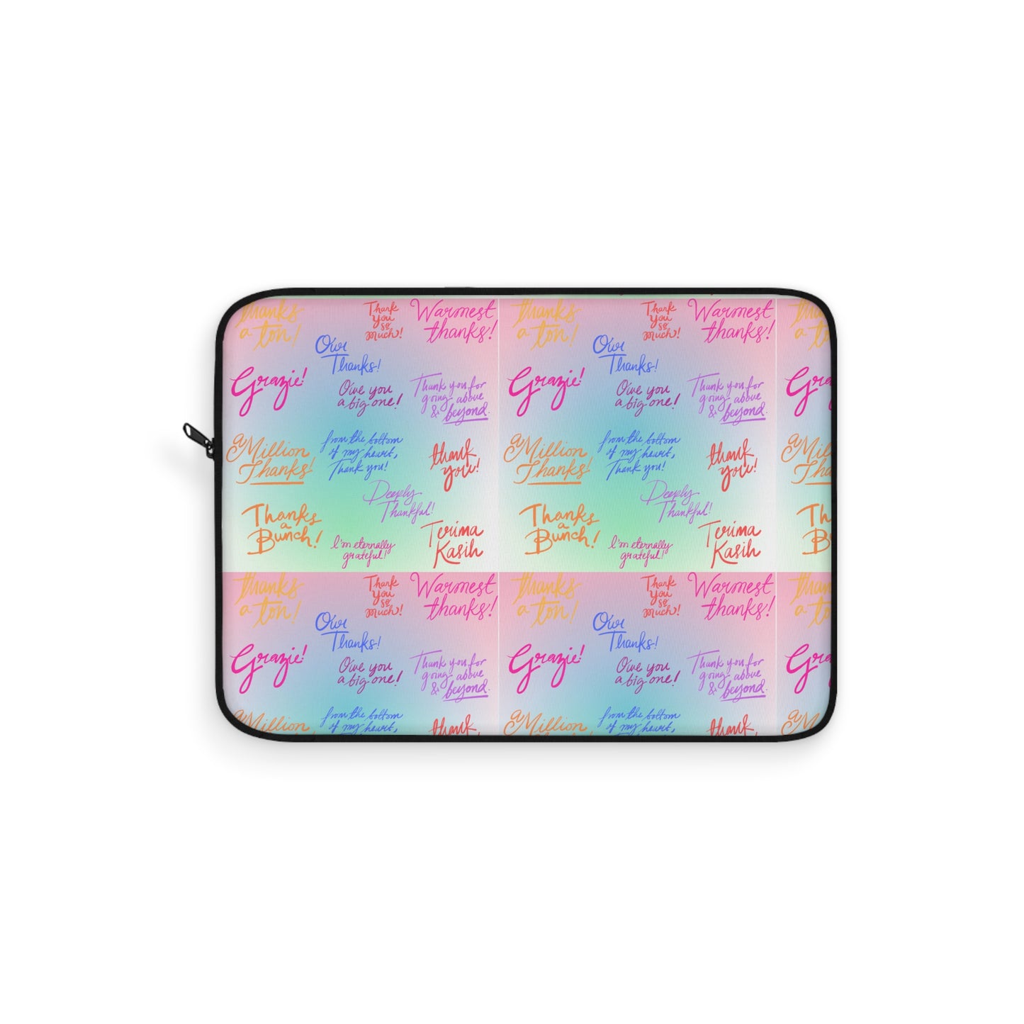 Colorful Laptop Sleeve with Positive Affirmations, Inspirational Tech Bag for Students,