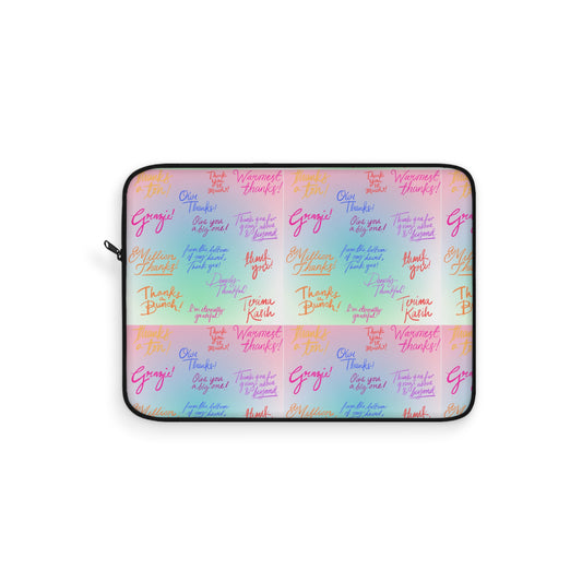 Colorful Laptop Sleeve with Positive Affirmations, Inspirational Tech Bag for Students,