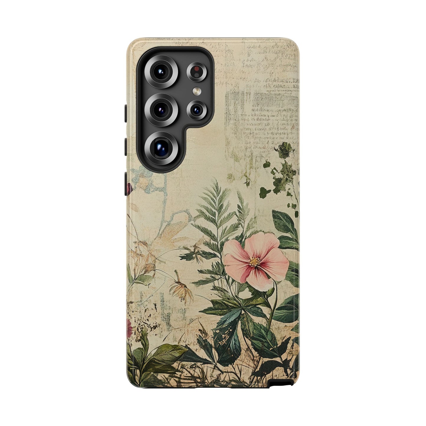 Floral Vintage Tough Case – Botanical Protective Phone Cover,Plants Lovers