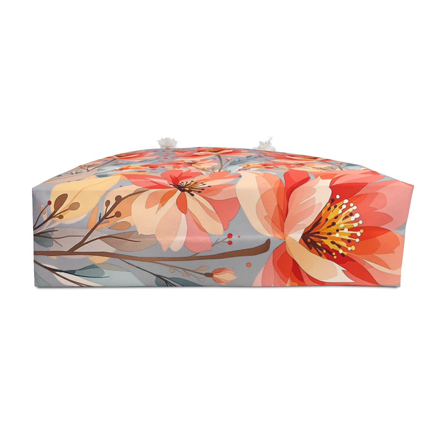 Floral Weekender Bag — Coral Blooms Travel Tote