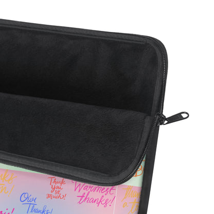 Colorful Laptop Sleeve with Positive Affirmations, Inspirational Tech Bag for Students,