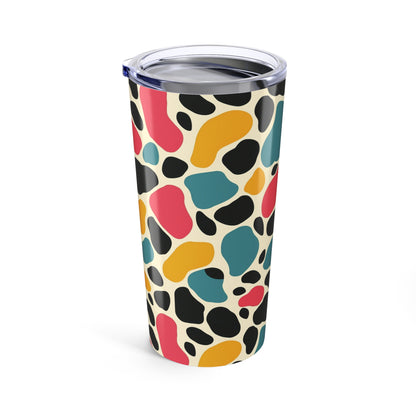 20oz Colorful Abstract Leopard Print Tumbler – Insulated Stainless Steel Travel Cup