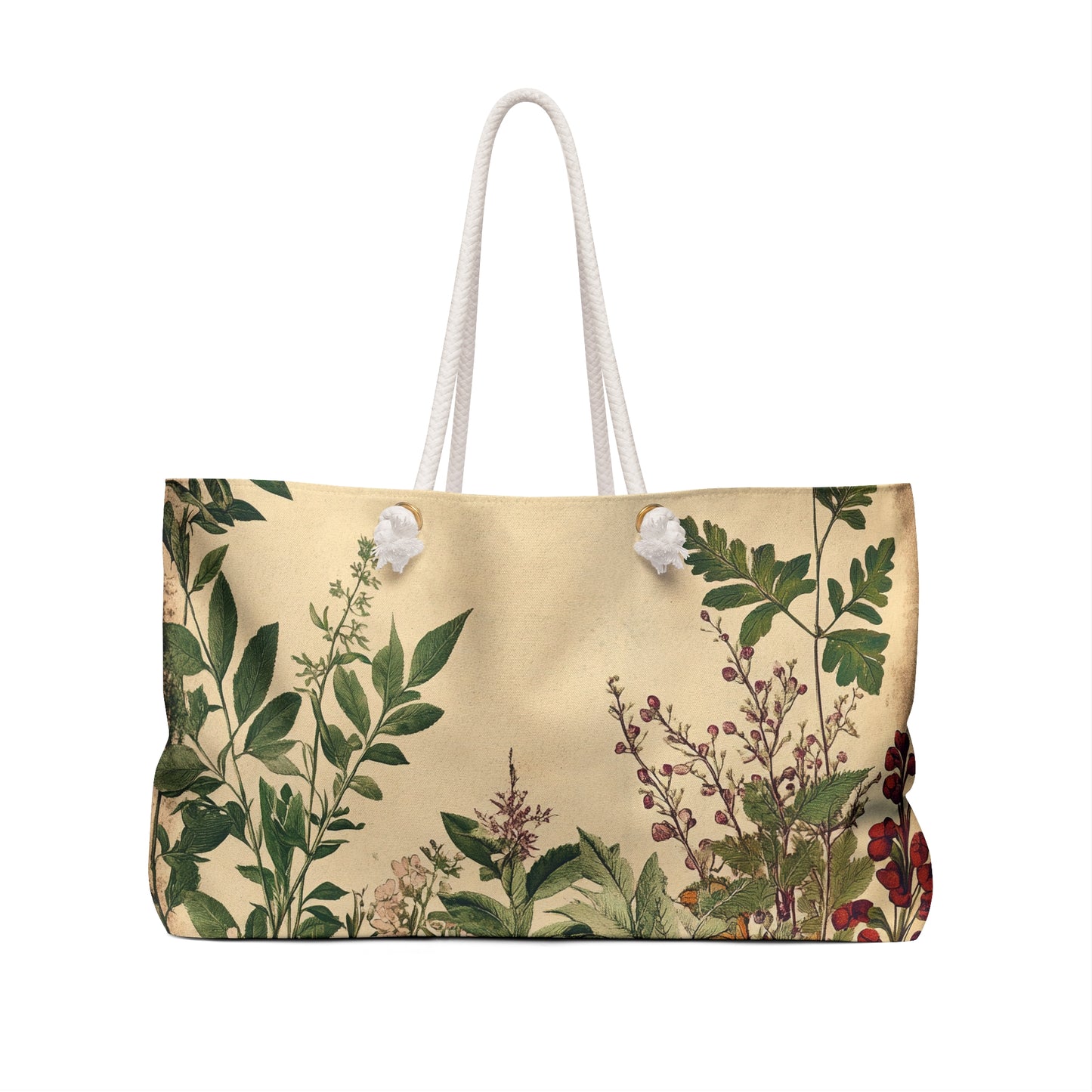 Botanical Weekender Bag — Vintage Floral Travel Tote