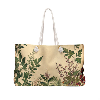 Botanical Weekender Bag — Vintage Floral Travel Tote