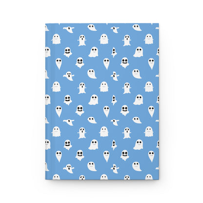 Ghostly Whimsical Hardcover Journal, Cute Ghost Notepad, Halloween Gifts, Creative Writing Journal, Spooky Stationery