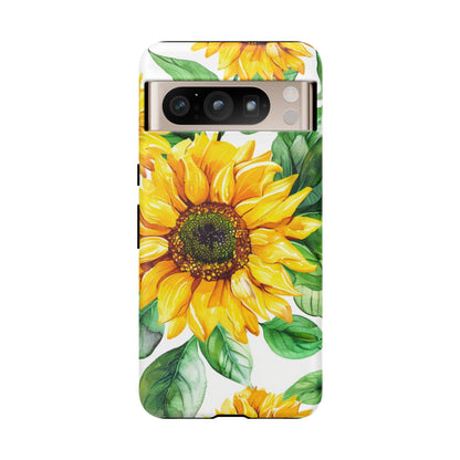 Sunflower Tough Phone Case — Bright Floral Protective Cover