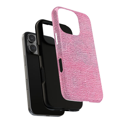 Pink Textured Tough Magnetic Phone Case — Durable Magnetic Snap-On iPhone Cover