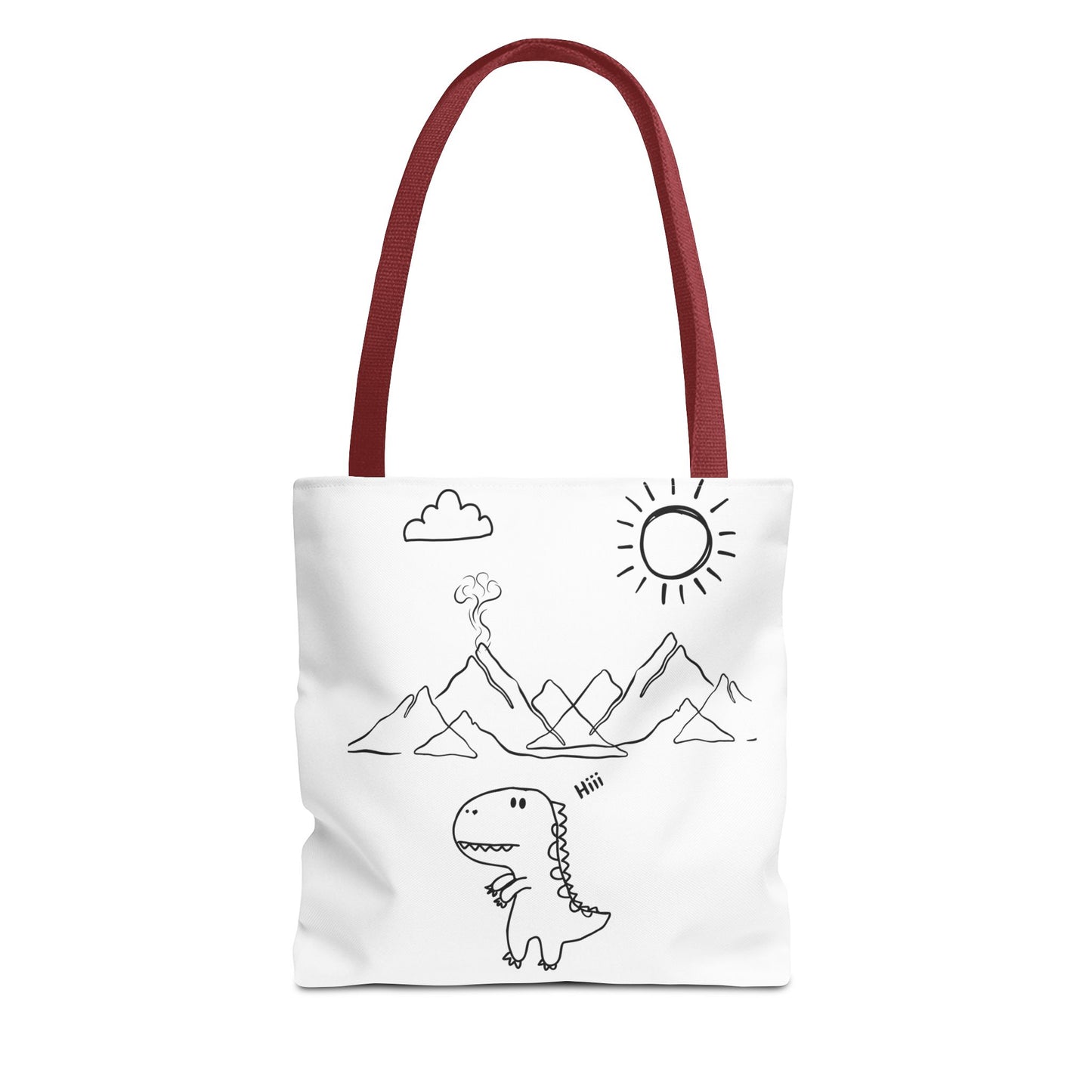 Tote Bag .Dinosaurs,white and black , perfect for gifts for her, perfect gifts for him.