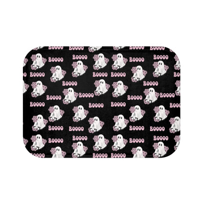 Spooky Ghost Bath Mat, Halloween Decor, Cute Bathroom Accessory, Boo-themed Bath Rug, Fun Ghosty Home Decor