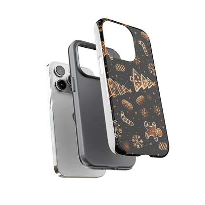 Christmas Cookie Phone Case,Black And Gold ,Case Holidays Case