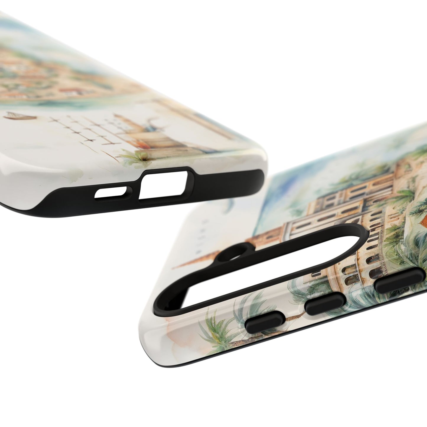 Hard Phone Case — Watercolor Fantasy Map Castle Design