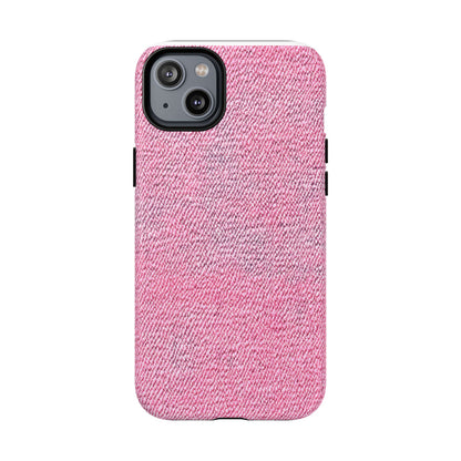 Pink Textured Tough Magnetic Phone Case — Durable Magnetic Snap-On iPhone Cover