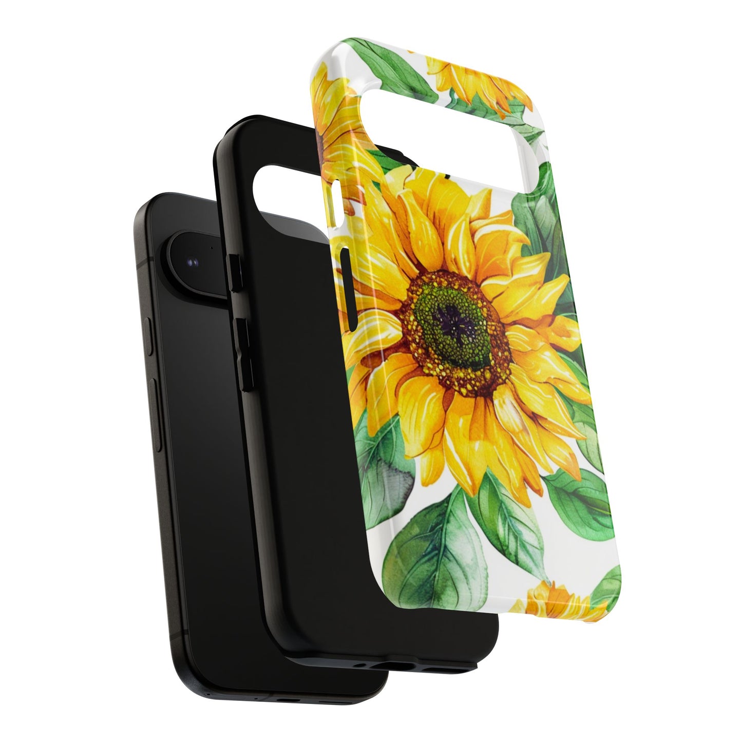 Sunflower Tough Phone Case — Bright Floral Protective Cover