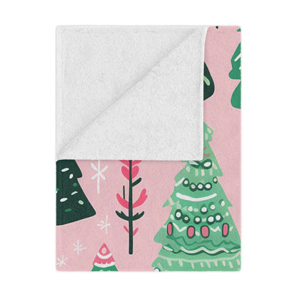 Festive Christmas Minky Blanket Perfect For Holidays,Wonderful Gift For Her.