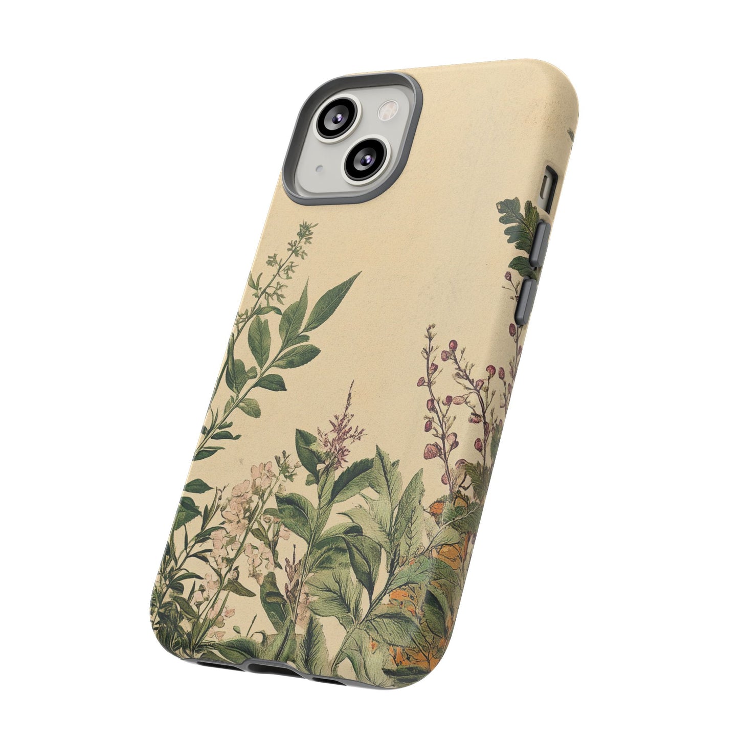 Floral Vintage Tough Case – Botanical Protective Phone Cover,Plants Lovers