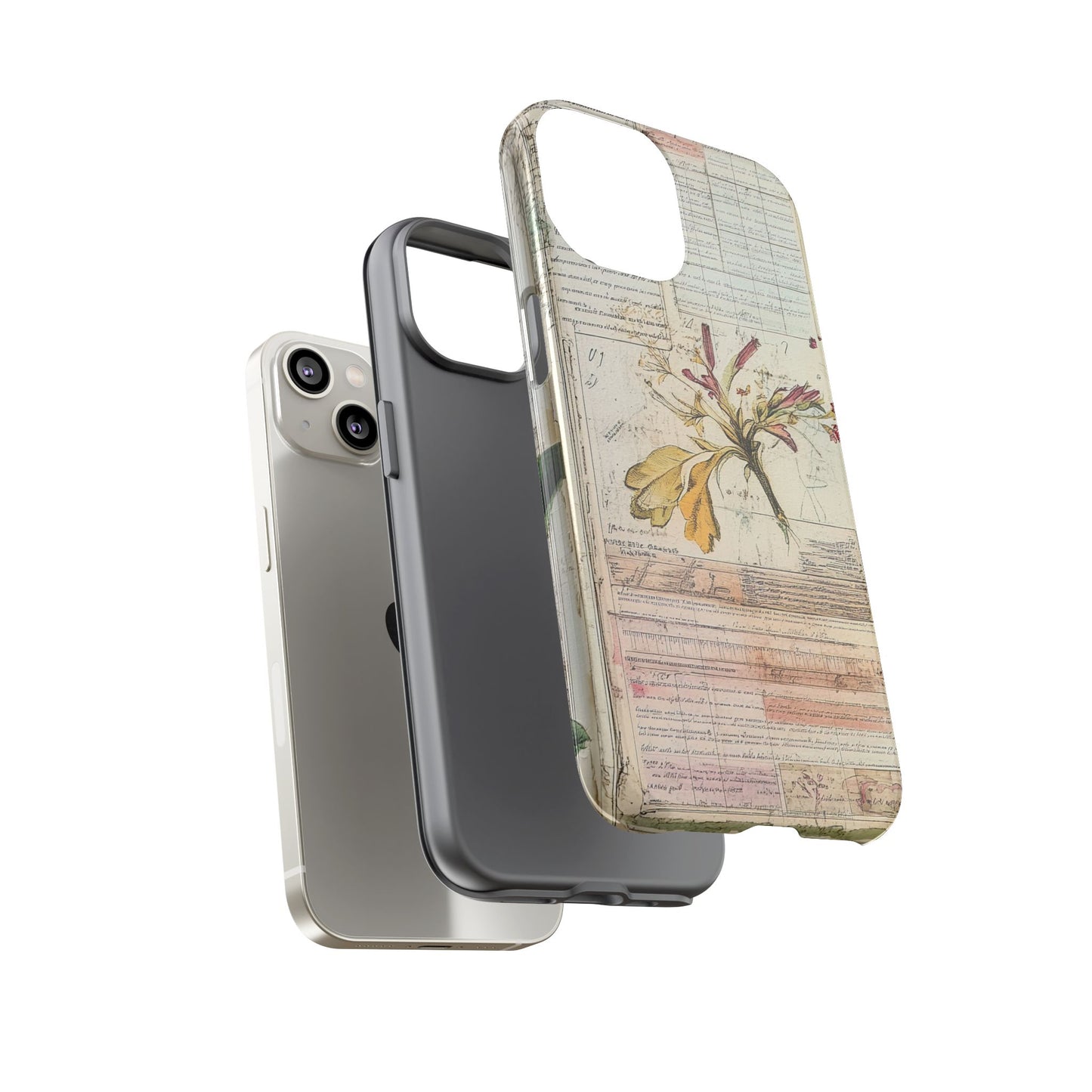 Vintage Botanical Tough Case — Floral Collage Phone Cover