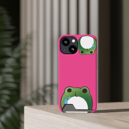 Phone Case With Card Holder frog for animal lovers