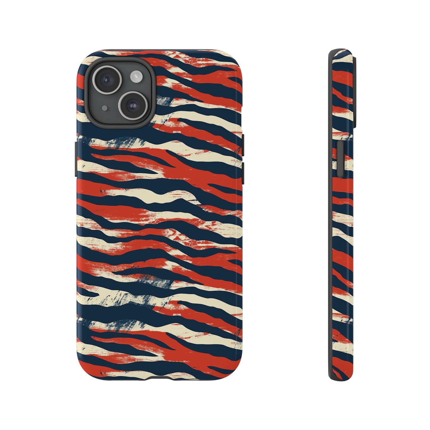 Patriotic Red White Blue Zebra Phone Case,Africa Pattern