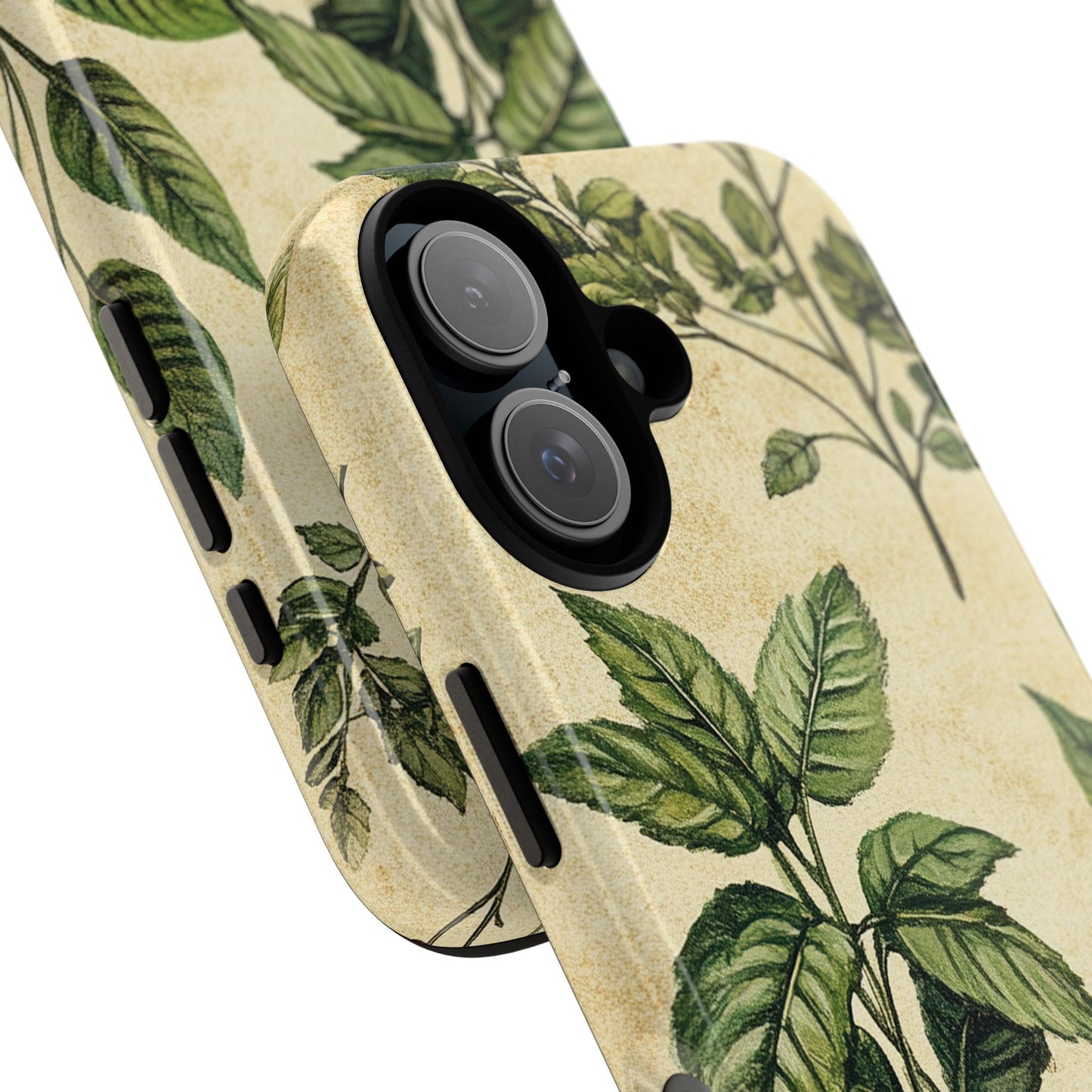 Botanical Leaves Tough Phone Case — Vintage Green Plant Print