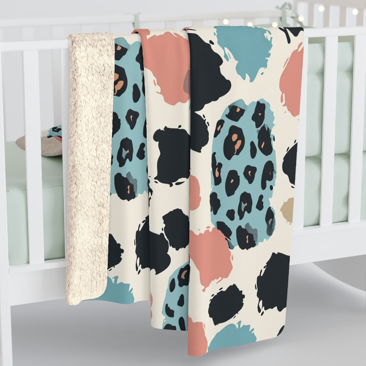 Sherpa Fleece Blanket With Multicolors