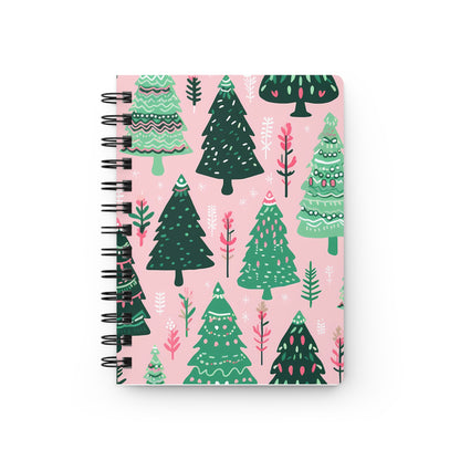 Festive Tree Spiral Bound Journal,Perfect Gift For Holidays .