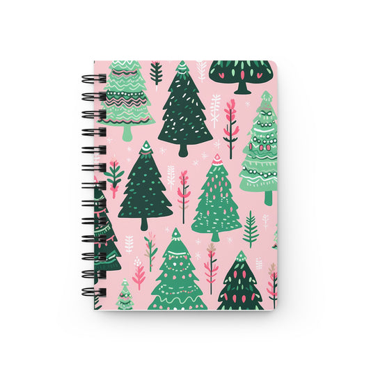 Festive Tree Spiral Bound Journal,Perfect Gift For Holidays .