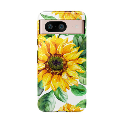 Sunflower Tough Phone Case — Bright Floral Protective Cover