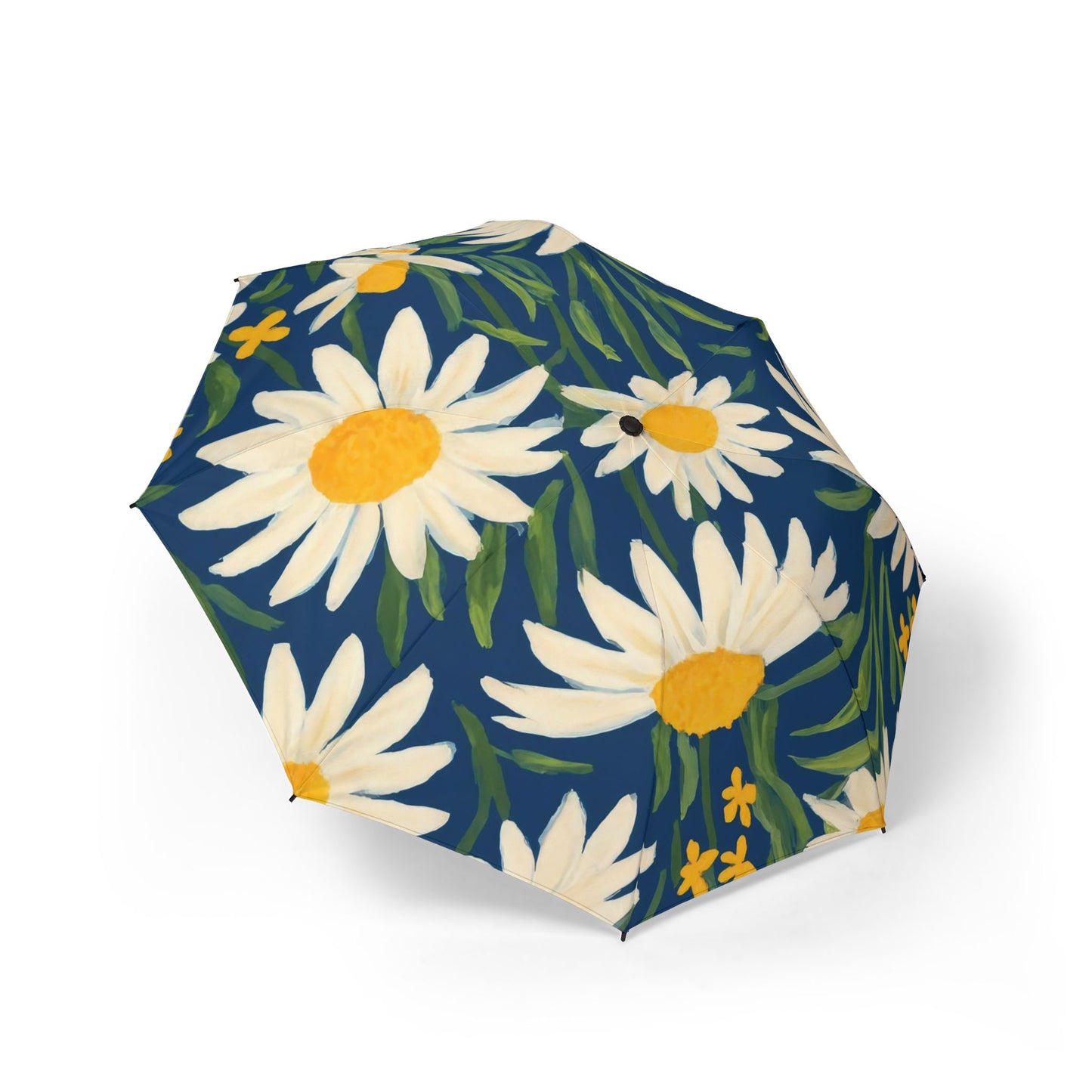Daisy Bloom Foldable Umbrella — Semi‑Automatic Compact Rain Parasol