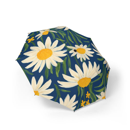 Daisy Bloom Foldable Umbrella — Semi‑Automatic Compact Rain Parasol
