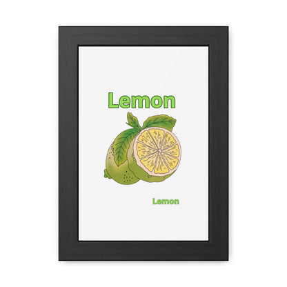 Lemon Framed Poster, Bright Home Decor, Kitchen Art, Gift for Citrus Lovers, Fresh Farmhouse Style