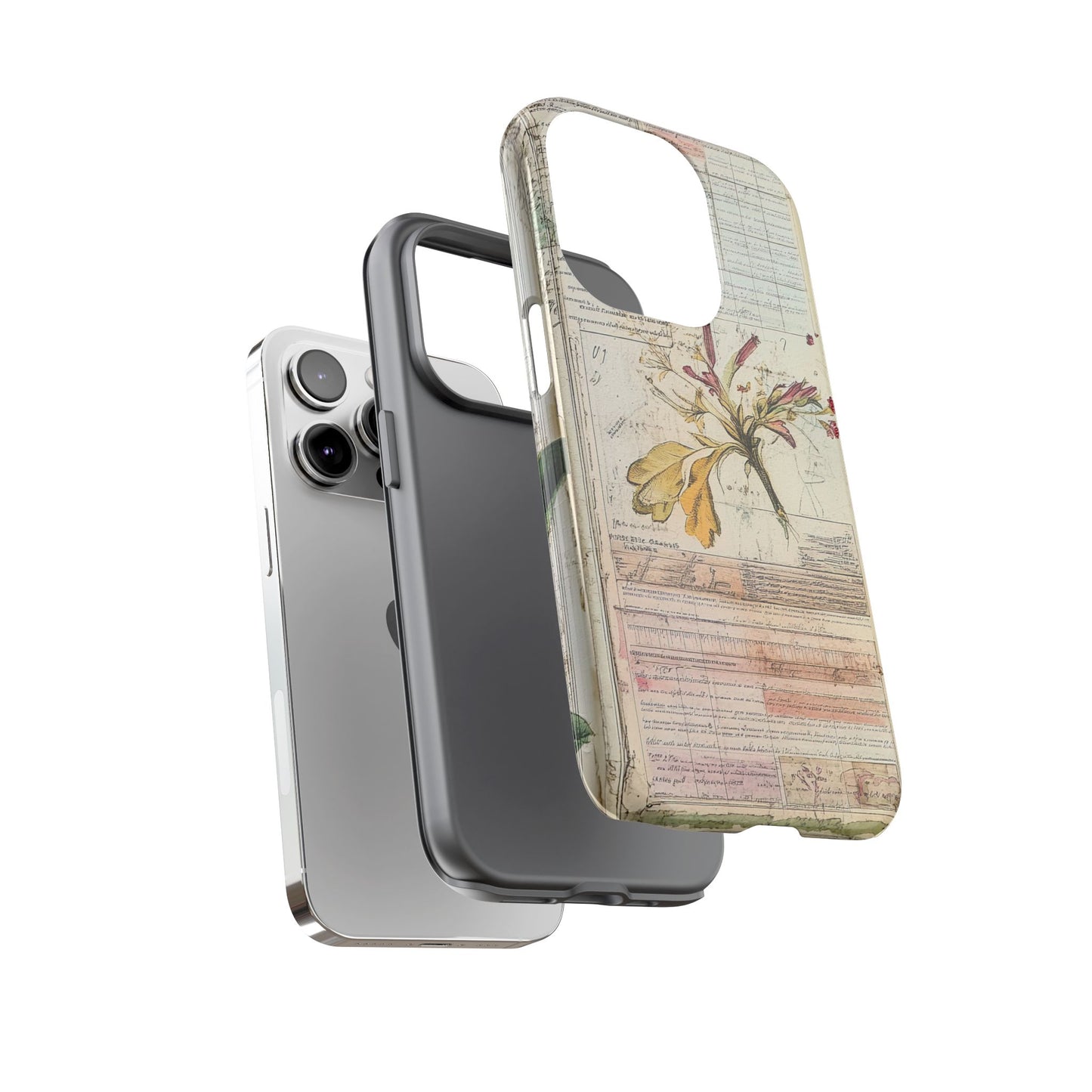Vintage Botanical Tough Case — Floral Collage Phone Cover