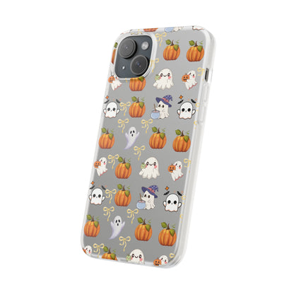 Cute Halloween Flexi Cases | Ghosts & Pumpkins Phone Cover, Spooky Gifts, Fall Decor, Horror Lovers, October Celebration
