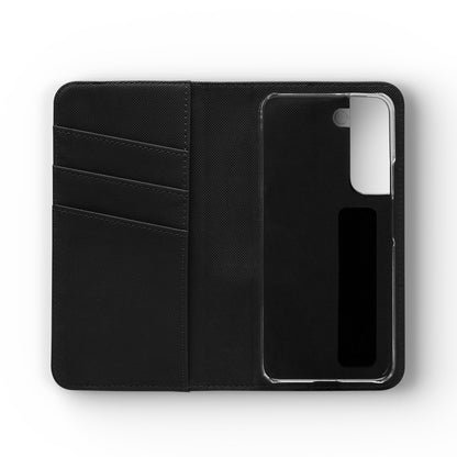 Sunflower & Lemon Flip Phone Case – Floral Wallet Flip Case with Card Slots
