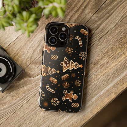 Christmas Cookie Phone Case,Black And Gold ,Case Holidays Case