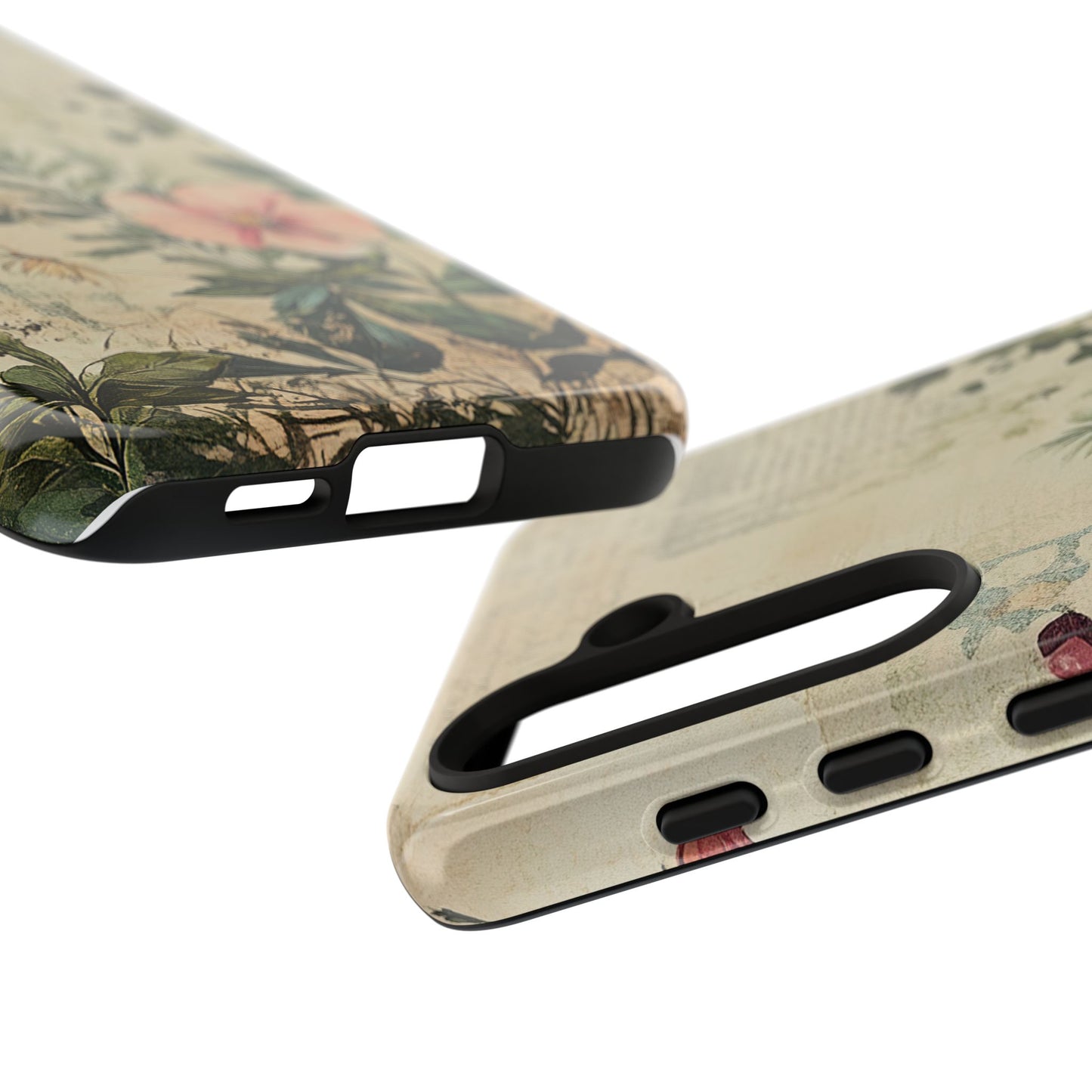 Floral Vintage Tough Case – Botanical Protective Phone Cover,Plants Lovers
