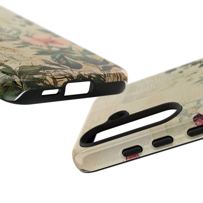 Floral Vintage Tough Case – Botanical Protective Phone Cover,Plants Lovers