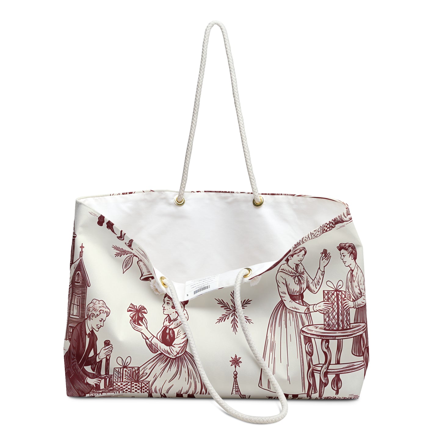Vintage Holiday Weekender Bag with Festive Gift Design a Perrect Gift For Girl