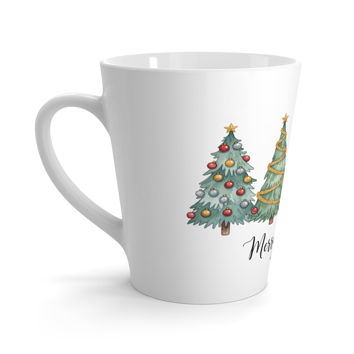 Christmas Tree Latte Mug - Festive Holiday Coffee Cup perfect gift for holidays .