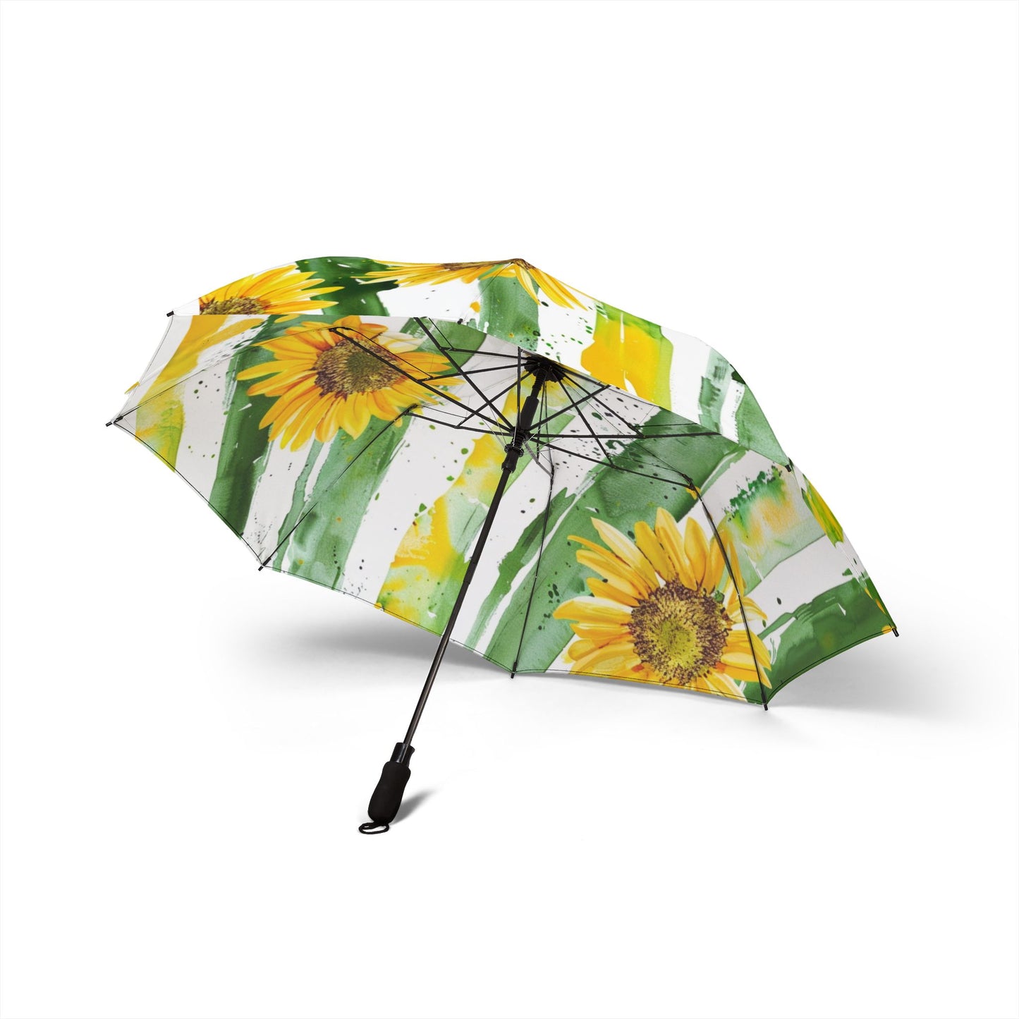 Sunflower Foldable Umbrella — Semi-Automatic Compact Rain Parasol