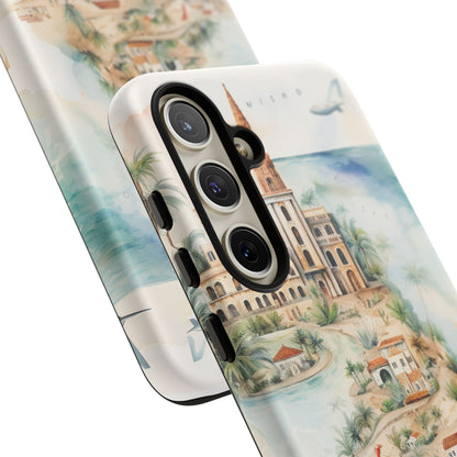 Hard Phone Case — Watercolor Fantasy Map Castle Design