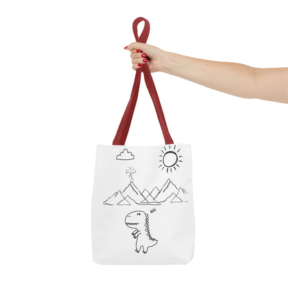 Tote Bag .Dinosaurs,white and black , perfect for gifts for her, perfect gifts for him.