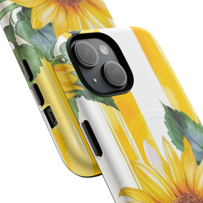 Sunflower Tough Magnetic Phone Case — Bright Floral Protective Cover
