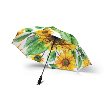 Sunflower Foldable Umbrella — Semi-Automatic Compact Rain Parasol