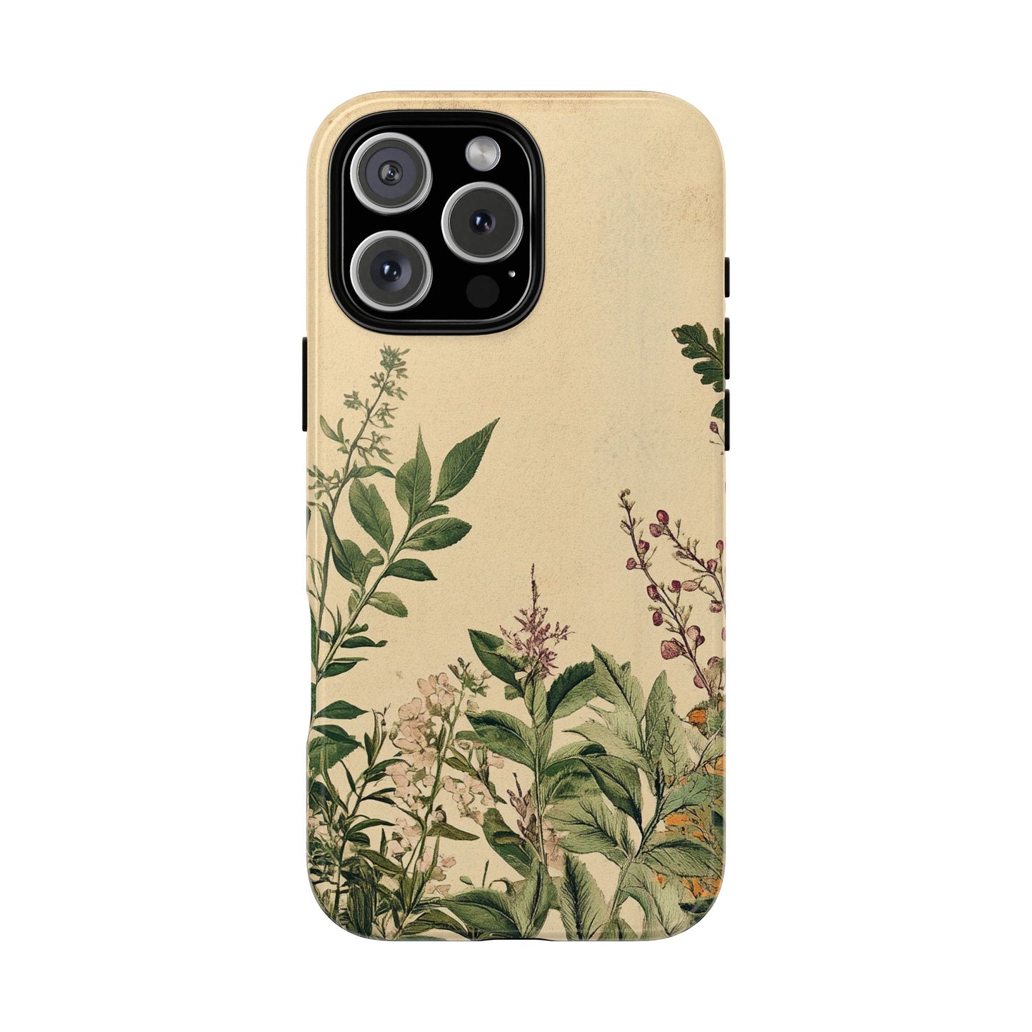 Floral Vintage Tough Case – Botanical Protective Phone Cover,Plants Lovers